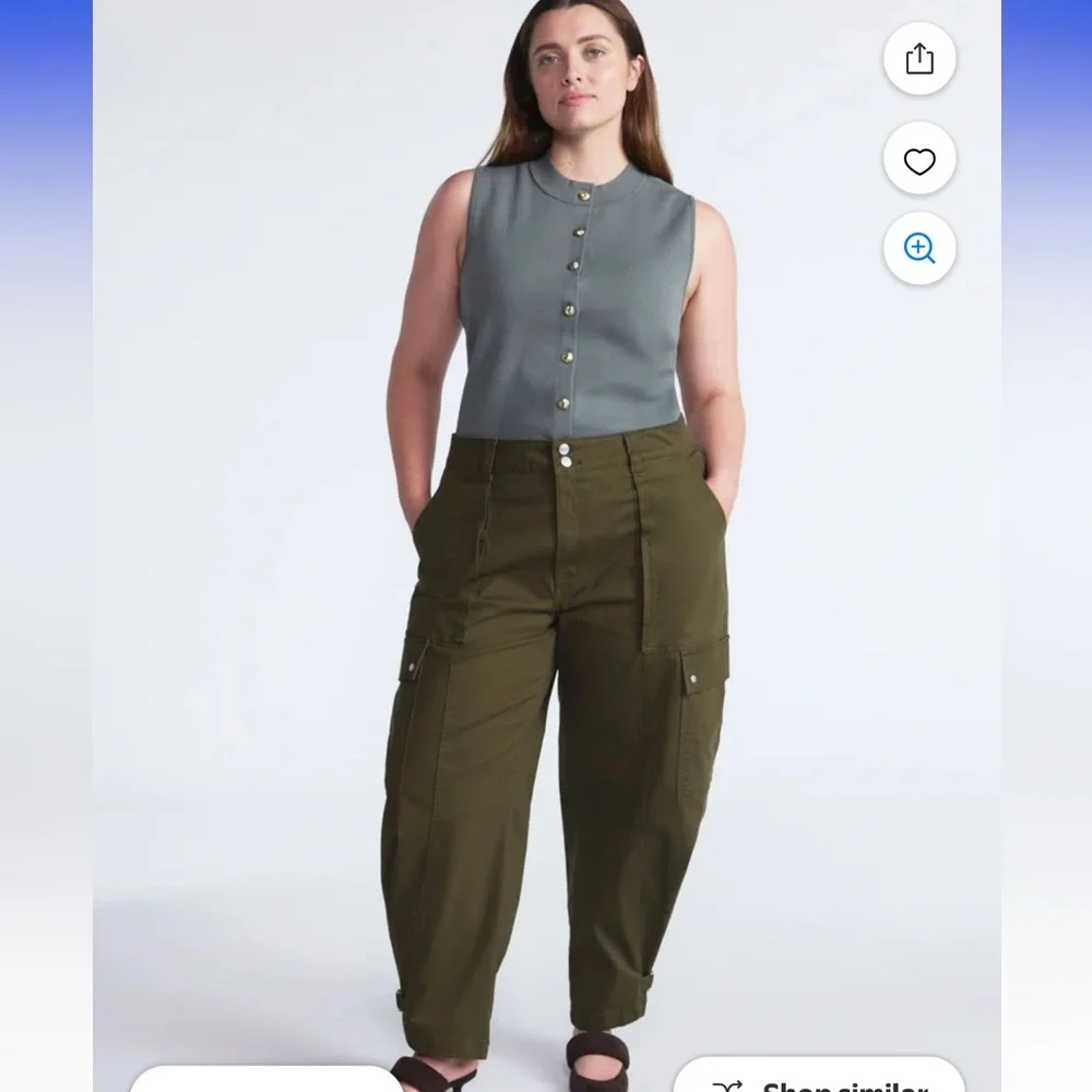 Scoop Women’s and Women’s Utility Cargo Jeans - Picture 5 of 9